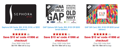 Staples: 20% Off Select Gift Cards!