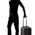 a man holding a suitcase