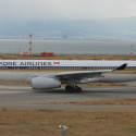 a large airplane on a runway