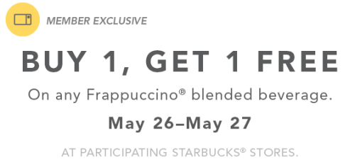 New Starbucks Rewards Offer - BOGO