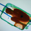 a x-ray of a person in a suitcase