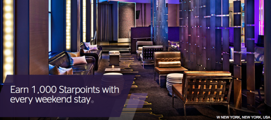 1,000 Bonus Starwood Points Per Weekend Stay