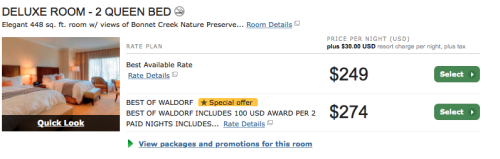 $100 Credit With 2 Night Waldorf Stay