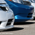 close-up of a row of cars