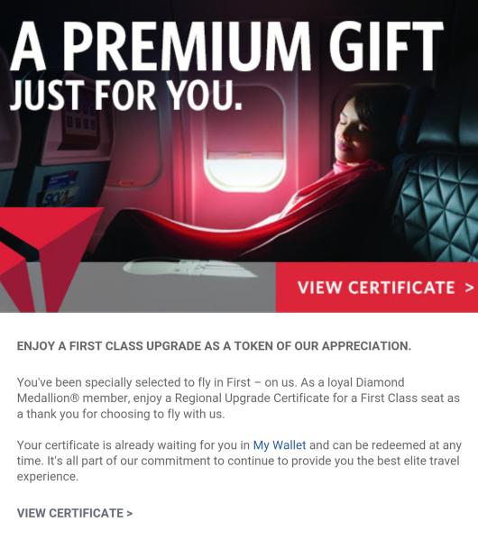 Free Delta Regional Upgrade