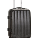 a black suitcase with wheels