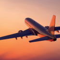 a plane flying in the sky