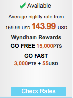 Wyndham Promotion 3K Bonus Points After 1 Stay