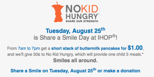 IHOP $1 Stack Pancakes Tomorrow!