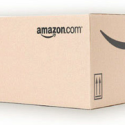 a cardboard box with logo