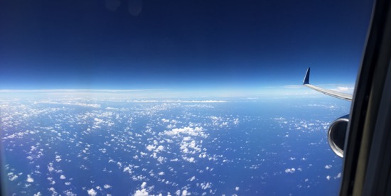 a view of the earth from the sky
