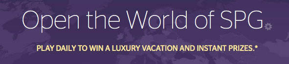 Starwood Open The World Of SPG: Win Instant Prizes