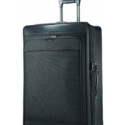 a black suitcase with handle