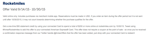 New Amex Offer For You Via Twitter