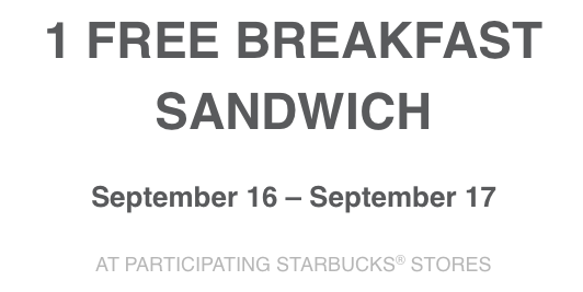 Starbucks Rewards: Free Breakfast Today!