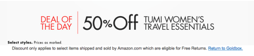 Amazon: Tumi Women's Travel 50% Off Today