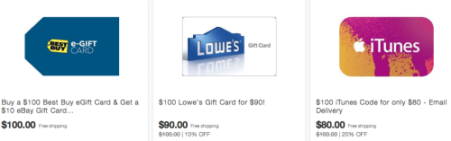 Tons Of Discounted Gift Cards!
