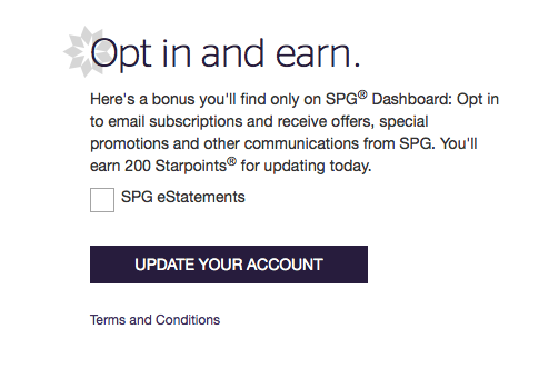 Easy, Free 200 SPG Points: Extend Expiration