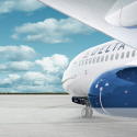 a close-up of a plane
