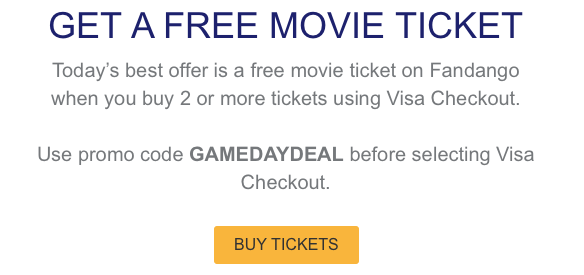 Hot Deal! BOGO Fandango Movie Tickets - Today Only!