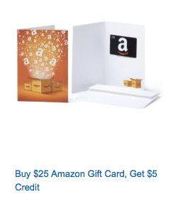 Amazon: Free $5 When You Buy $25 Gift Card