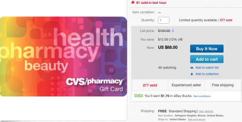 Discounted CVS Gift Cards Today!