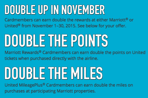 Double Rewards With Marriott Or United Promotion