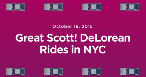 Free DeLorean Rides In NYC!