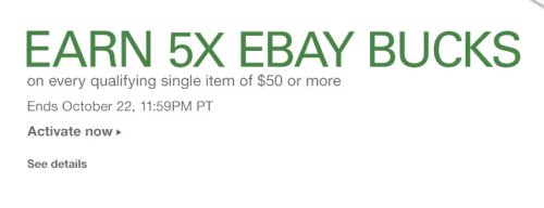 eBay Hot Deals On Gift Cards And 5x Ebay Bucks!