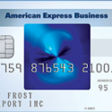 a credit card with a blue square and numbers