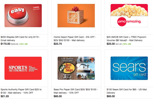 More Discounted Gift Cards Up To 19% Off!