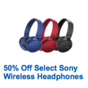 a group of headphones with text overlay