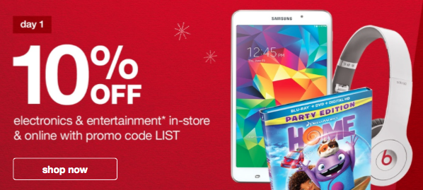Target Extra 10% Off Electronics Today Only!
