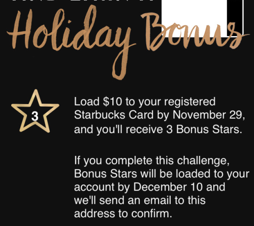 Starbucks Rewards Easy 3 Bonus Stars! (Targeted)