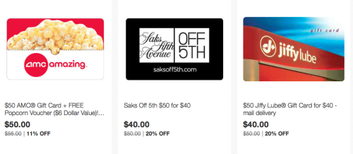 Tons Of Discounted Gift Cards