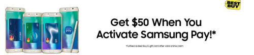Activate Samsung Pay Get Free $50 Best Buy Or $100 To Samsung.com
