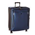 a blue and black suitcase