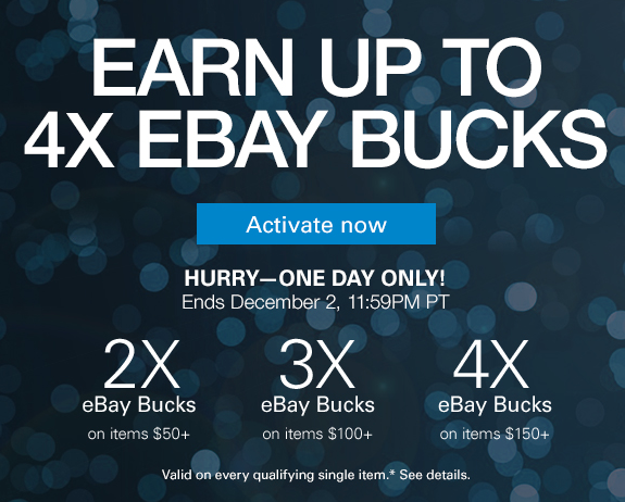 Discounted Gift Cards & Up To 4x eBay Bucks Promotion (Targeted)