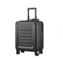 a black suitcase with wheels