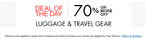 Amazon 70% Or More Off Luggage Today Only!
