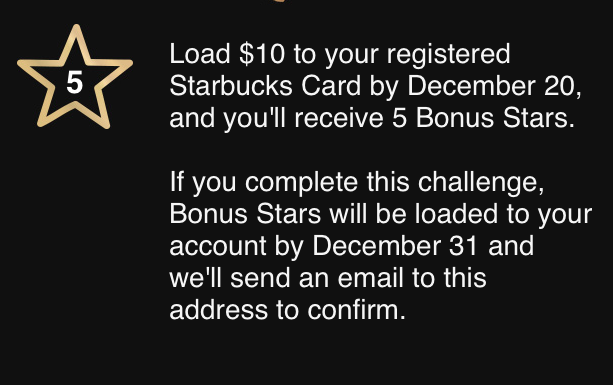 Starbucks Rewards Easy 5 Bonus Stars (Targeted)