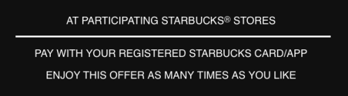 Double Starbucks Rewards Stars (Targeted)