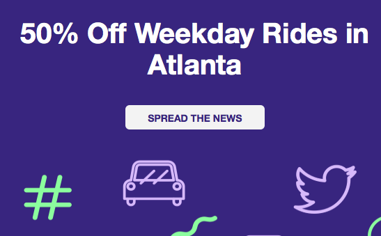 Lyft 50% Off Weekday Rides 