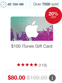 Staples: Discounted iTunes Gift Cards 