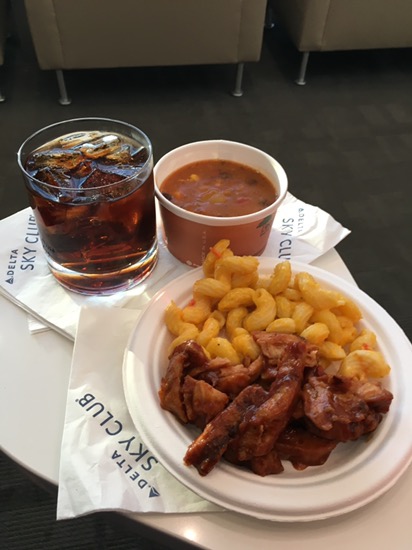 Delta Sky Club BBQ Dinner