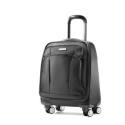 a black suitcase with wheels