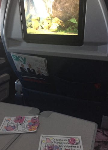 a tv in the back of an airplane seat
