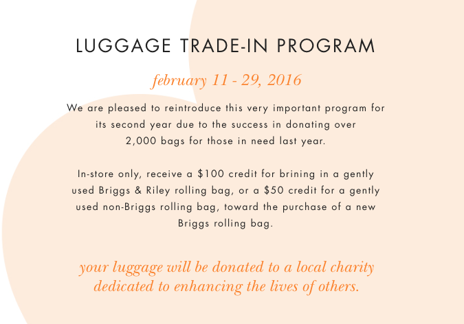 Briggs & Riley Up To $100 Credit Opportunity