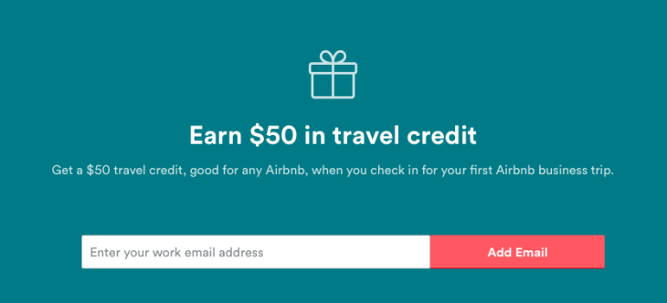 Airbnb $50 Credit For 1st Business Trip
