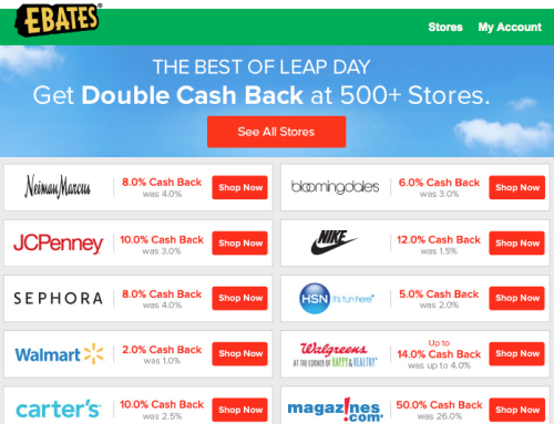 Leap Day Double Cash Back And More!
